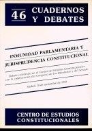 INMUNIDAD PARLAMENTARIA Y JURISPRUDENCIA CONSTITUCIONAL | 9788425909535