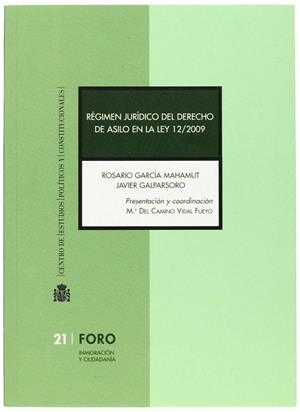 RÉGIMEN JURÍDICO DEL DERECHO DE ASILO EN LA LEY 12/2009, EL | 9788425914904 | GARCIA, ROSARIO