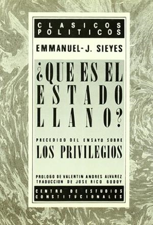 QUE ES EL ESTADO LLANO? | 9788425907838 | SIEYES, EMMANUEL