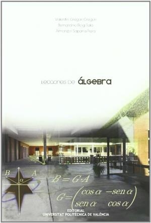 LECCIONES DE ÁLGEBRA | 9788483635704 | ROIG SALA, BERNARDINO / SAPENA PIERA, ALMANZOR / GREGORI GREGORI, VALENTÍN