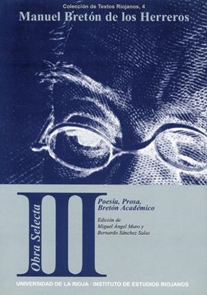 OBRA SELECTA III | 9788495301062 | BRETÓN DE LOS HERREROS, MANUEL