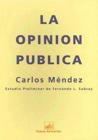 OPINION PUBLICA, LA | 9789875071124 | MENDEZ, CARLOS
