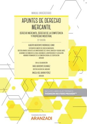 APUNTES DERECHO MERCANTIL.(DUO).(MANUALES) | 9788411243421 | BERCOVITZ RODRIGUEZ-CANO, ALBERTO
