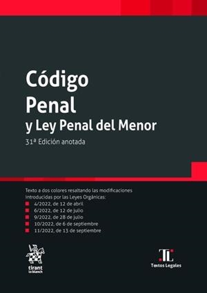 CÓDIGO PENAL Y LEY PENAL DEL MENOR - 31 ED. | 9788411471862