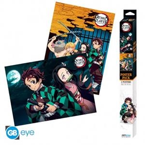 DEMON SLAYER - SET 2 CHIBI POSTERS - GROUP & DUO (52 X 38 CM) | 3665361062790