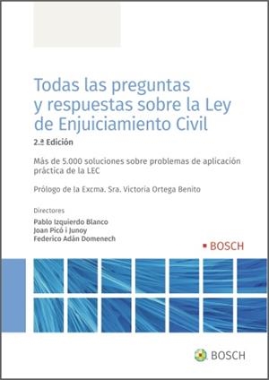 TODAS LAS PREGUNTAS Y RESPUESTAS SOBRE LA LEY DE ENJUICIAMIENTO CIVIL | 9788490906279 | IZQUIERDO BLANCO / PICO JUNOY / ADÁ DOMENECH