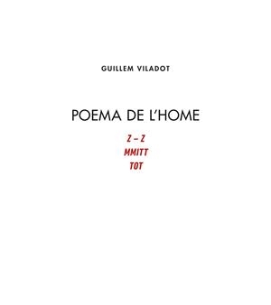 POEMA DE L'HOME | 9788413033822 | VILADOT, GUILLEM