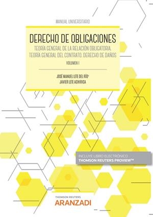 DERECHO DE OBLIGACIONES VOLUMEN I | 9788411250665 | LETE ACHIRICA, JAVIER
