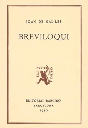 BREVILOQUI | 9788472262300 | DE GAL·LES, JOAN