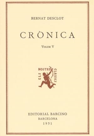 CRÒNICA BERNAT DESCLOT V | 9788472266582 | DESCLOT, BERNAT
