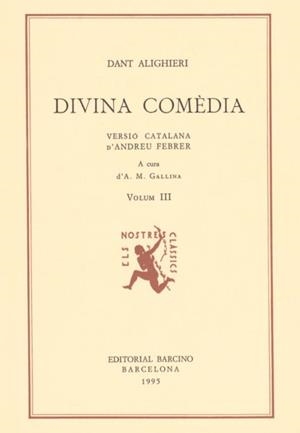 DIVINA COMEDIA III | 9788472260573 | ALIGHIERI, DANTE