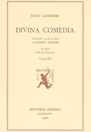 DIVINA COMEDIA IV | 9788472260726 | ALIGHIERI, DANTE