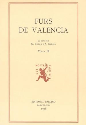 FURS DE VALENCIA III | 9788472260634