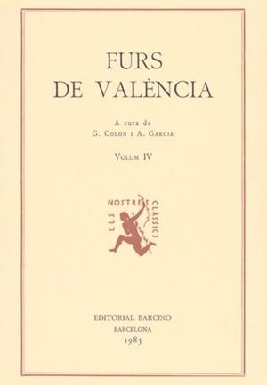 FURS DE VALENCIA IV | 9788472265806