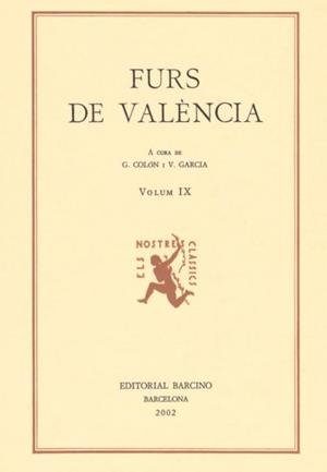 FURS DE VALENCIA IX | 9788472267008