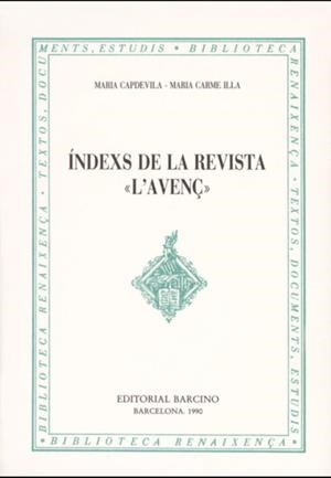 INDEXS REVISTA "L'AVENÇ" | 9788472266278