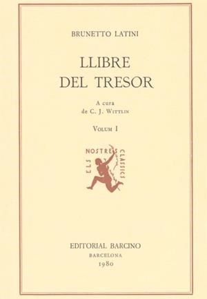 LLIBRE DEL TRESOR I | 9788472260887 | LATINI, BRUNETTO