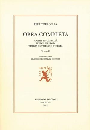 OBRA COMPLETA PERE TORROELLA II | 9788472267640 | TORROELLA, PERE