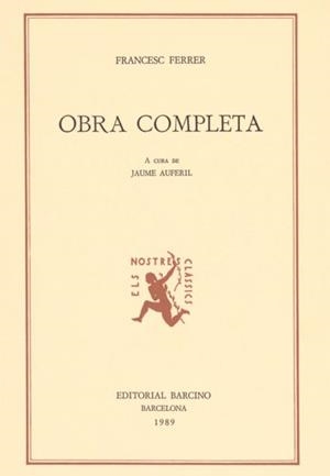 OBRA COMPLETA, DE FRANCESC FERRER | 9788472266230 | FERRER, FRANCESC