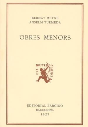 OBRES MENORS, BERNAT METGE/ANSELM TURMEDA | 9788472262430 | METGE, BERNAT / TURMEDA, ANSELM