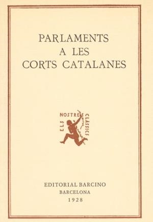 PARLAMENTS A LES CORTS CATALANES | 9788472262362