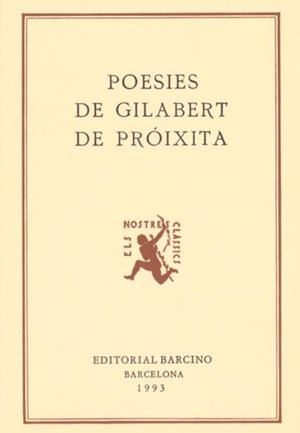 POESIES, DE GILABERT DE PRÓIXITA | 9788472266308 | DE PRÓIXITA,  GILABERT