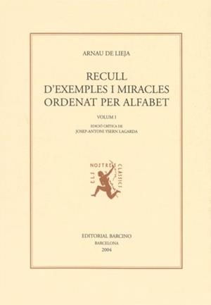 RECULL D’EXEMPLES I MIRACLES ORDENAT PER ALFABET, I I II | 9788472267084 | DE LIEJA, ARNAU