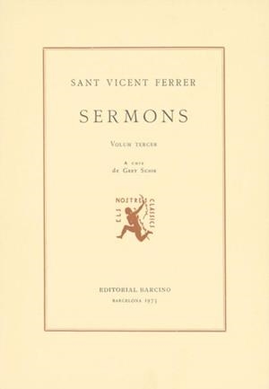 SERMONS III (SANT VICENT FERRER) | 9788472260474 | SANT VICENT FERRER
