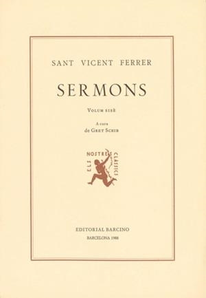 SERMONS VI (SANT VICENT FERRER) | 9788472266124 | SANT VICENT FERRER