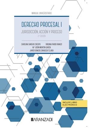DERECHO PROCESAL I (3 EDICIÓN) | 9788411244619 | MONTÓN GARCÍA, M. LIDÓN / PARDO IRANZO, VIRGINIA / SANCHIS CRESPO, CAROLINA