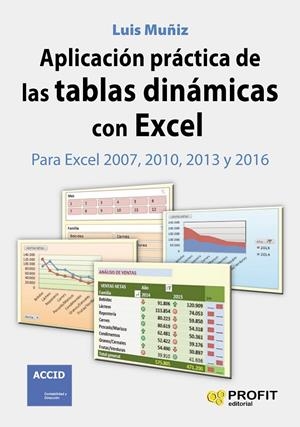 APLICACIÓN PRÁCTICA DE LAS TABLAS DINÁMICAS CON EXCEL | 9788416115969 | MUÑIZ GONZÁLEZ, LUIS
