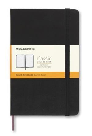 LIBRETA CLASICA TAPA DURA NEGRA M RAYAS | 8055002852944