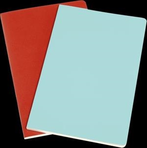 LIBRETA VOLANT NARANJA CORAL Y AZUL AGUAMARINA LISA | 8058647620534