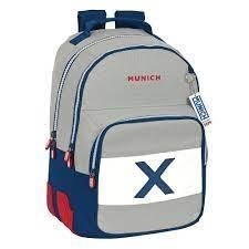 MOTXILLA DOBLE MUNICH GRISA I BLAVA  | 8412688504145