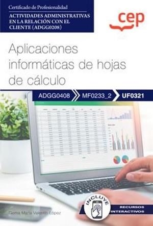APLICACIÓNES INFORMATICAS DE HOJAS DE CALCULO | 9788419852359 | VALENTÍN LÓPEZ, GEMA MARÍA