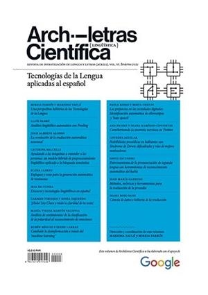 ARCHILETRAS CIENTÍFICA 6: TECNOLOGÍAS DE LA LENGUA APLICADAS AL ESPAÑOL | 9788409360888 | VARIOS AUTORES