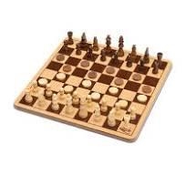 AJEDREZ DAMAS DE MADERA METAL BOX | 8422878707515