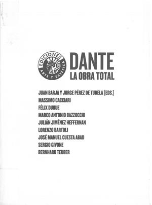 DANTE. LA OBRA TOTAL | 9788487619618 | PÉREZ DE TUDELA, JORGE