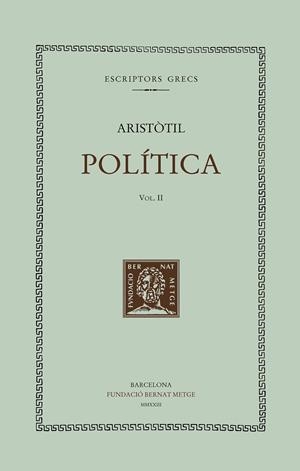 POLÍTICA - VOL II | 9788498594089 | ARISTOTIL