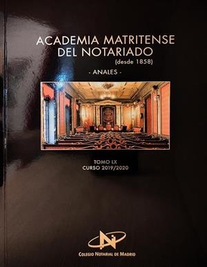 ACADEMIA MATRITENSE DEL NOTARIADO TOMO (60) | 9780100055667
