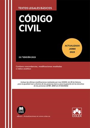 CODIGO CIVIL (ED. JUNIO 2023) | 9788413599724 | S.L., EDITORIAL COLEX