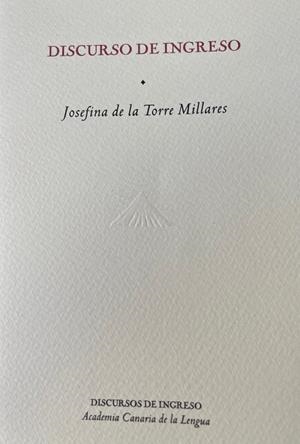 DISCURSO DE INGRESO (JOSEFINA DE LA TORRE) | 9788496059665 | DE LA TORRE, JOSEFINA