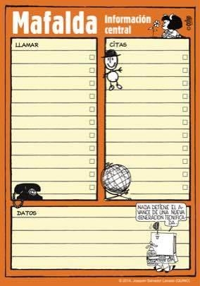 ANOTADOR IMANTADO INFO CENTRAL MAFALDA | 8582700063582 | QUINO