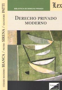 DERECHO PRIVADO MODERNO (2018) | 9789563922912 | PATTI, SALVATORE