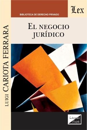 NEGOCIO JURIDICO, EL | 9789563925265 | CARIOTA FERRARA, LUIGI