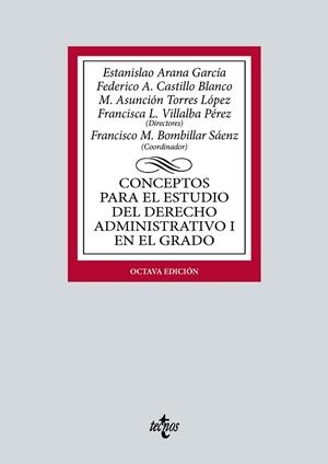 CONCEPTOS PARA EL ESTUDIO DEL DERECHO ADMINISTRATIVO I EN EL GRADO | 9788430989034 | ARANA GARCÍA, ESTANISLAO / CASTILLO BLANCO, FEDERICO A. / TORRES LÓPEZ, MARÍA ASUNCIÓN / VILLALBA PÉ