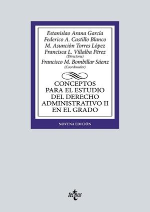 CONCEPTOS PARA EL ESTUDIO DEL DERECHO ADMINISTRATIVO II EN EL GRADO | 9788430989041 | ARANA GARCÍA, ESTANISLAO / CASTILLO BLANCO, FEDERICO A. / TORRES LÓPEZ, MARÍA ASUNCIÓN / VILLALBA PÉ