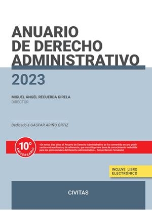 ANUARIO DE DERECHO ADMINISTRATIVO 2023 | 9788411259569 | RECUERDA GIRELA, MIGUEL ÁNGEL
