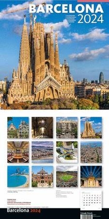CALENDARI 2024 PARET (30X30 CM) BARCELONA-2 (S.FAMÍLIA-GLÒRIES) | 8424455240149