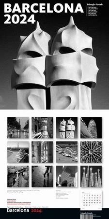 CALENDARI 2024 PARET (30X30 CM) BARCELONA BLACK & WHITE | 8424455240095